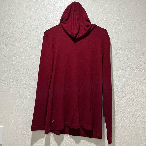 ZYIA Tops Zyia Boyfriend Hoodie Maroon Poshmark